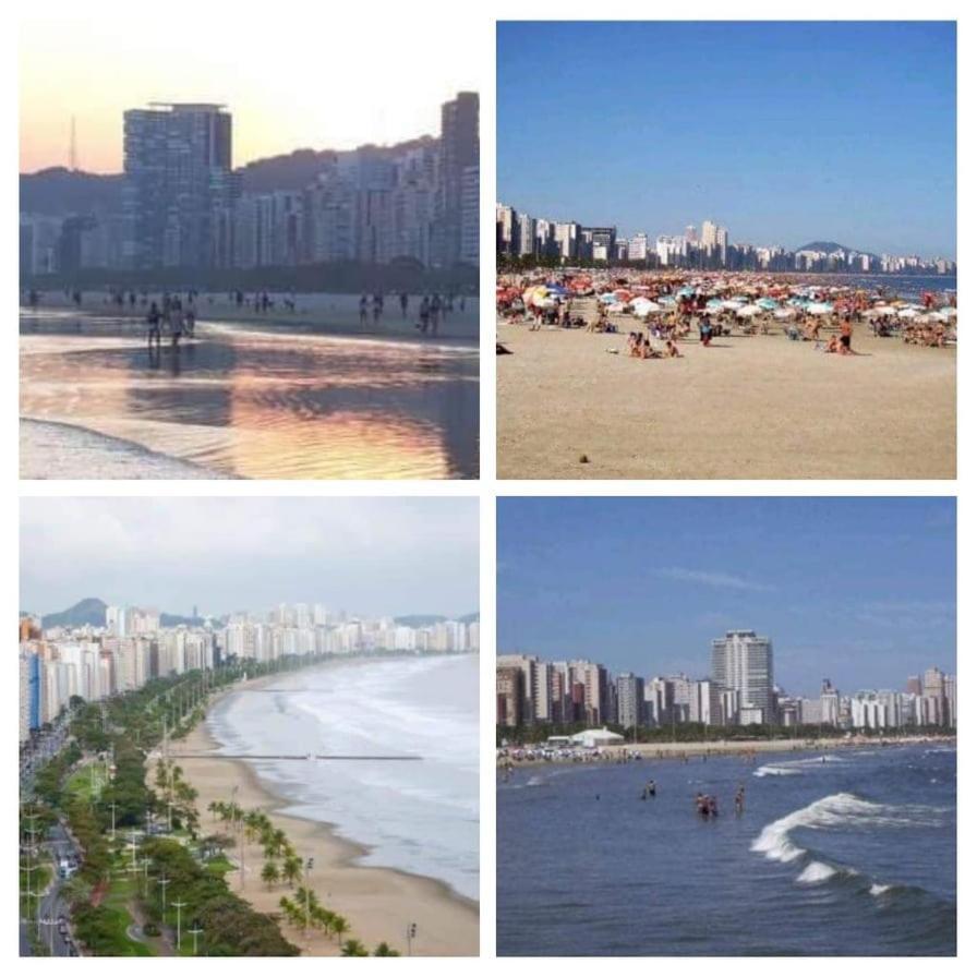 100 Mts Praia Roupa Cama Toalha Banho Wi-Fi Ar Condicionado Portaria 24 Horas Santos  Exteriör bild
